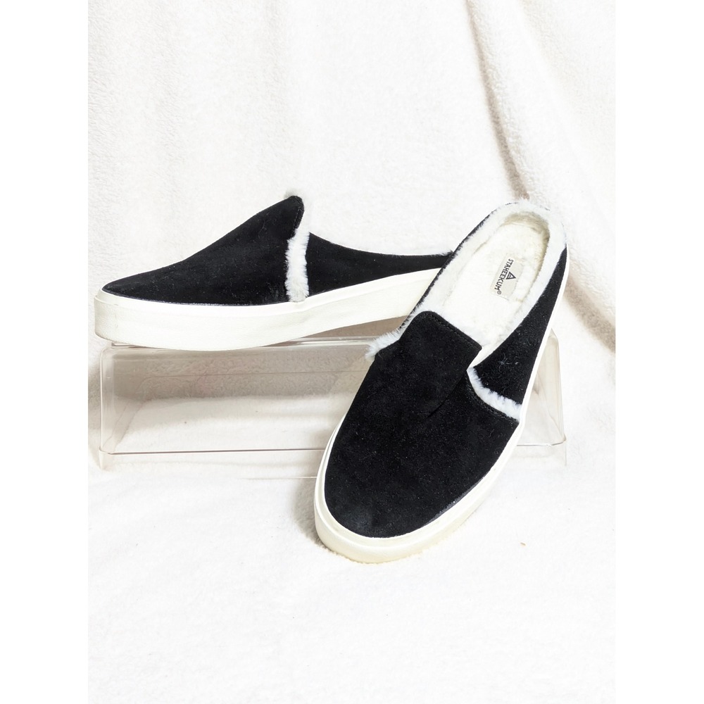 Staheekum Cozy Camp Mule Black Suede Faux Fur Lined Slip On Comfy Shoes Women 8